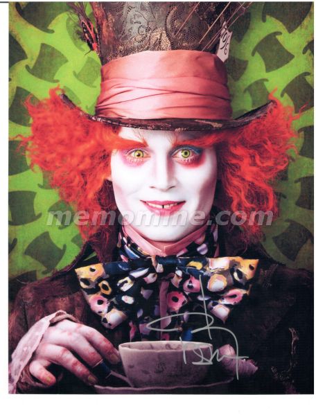 Depp Johnny Alice in Wonderland Original Autograph w/ COA - Click Image to Close